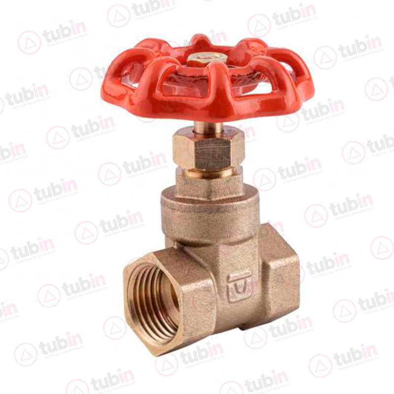 imagen 2 de Válvula Compuerta Roscable En Latón Marca Urrea Código ref 96.38 1 1/2" (38 MM)