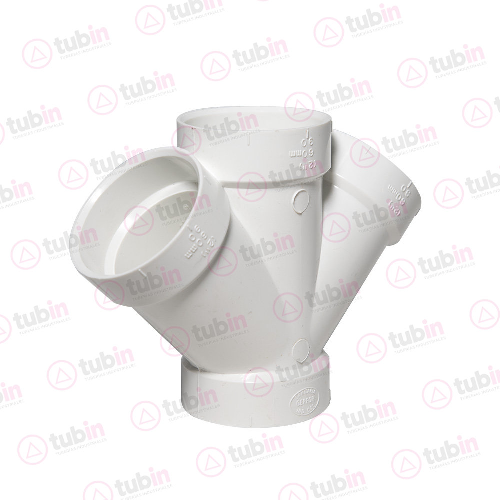 Yee Doble De PVC Sanitario